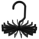 18 Hooks Necktie Scarf Belt Hanger Organizer Clothing Holder Rack(Black)