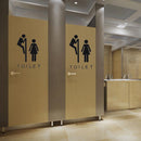 Removable Toilet Seat Bathroom Door WC Sign Waterproof Wall Stickers Newly