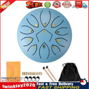 6 Inch 11-Note Tongue Drum with Drumsticks Hand Pan Ethereal Drums (Blue) Newly
