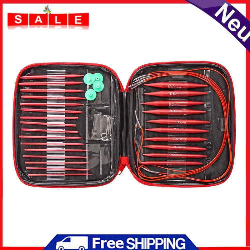 13 Pairs Knitting Tools Sweater Needles Hand Sewing Crochet Set DIY Accessories