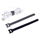10pcs Fishing Rod Tie Holders Straps Suspenders Fastener Cable Belt (Black)