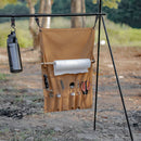 Camping Tableware Storage Bag Multi Pocket Canvas Portable Towel Storage Rack