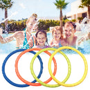4pcs Throwing Toys Funny Underwater Training Kids Summer Diving Rings Water