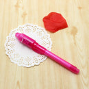 2 in 1 Luminous Light Invisible Ink Pen UV Kids Drawing Magic Pens (Pink) Newly