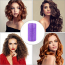 Self Grip Hair Rollers DIY Hairdressing Self-Adhesive Curling Rod (Purple)