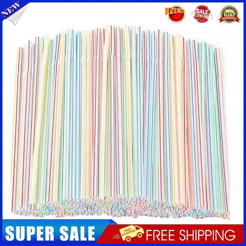 Drinking Straws Colourful Plastic Drinking Straws (200 Pack Ordinary)