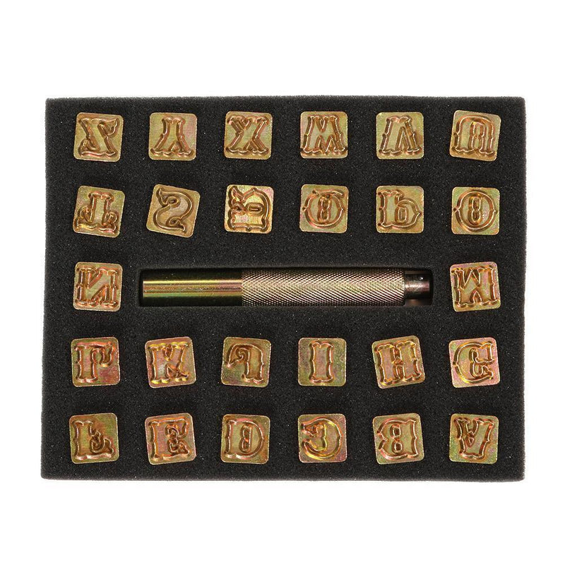 26pcs Steel Printing Punch Alphabet Letter Stamp Set Metal Leather Tools Newly