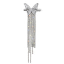 Female Elegant Butterfly Shiny Tassel Hairpin Sweet Side Clips Hair Decors P2Q4