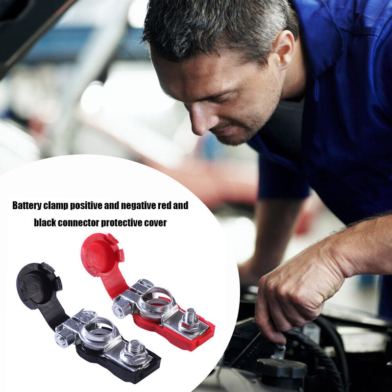 2pcs Battery Terminal Connector Cover Auto Car Clamps Insulating Protector Newly