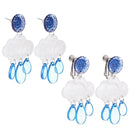Creative Fashion Jewelry Ear Clip Short Cloud Earrings Raindrop Acrylic