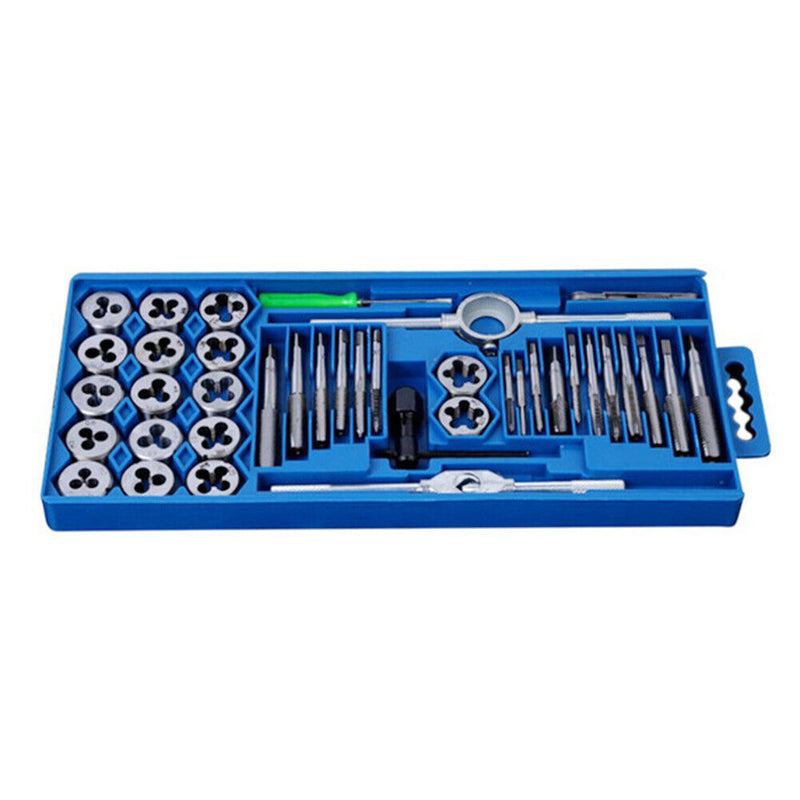 40pcs Tap Die Set Hand Tapping Kit Screw Circular Dies Thread Wrench Set