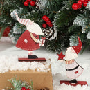 Children Santa Claus Wooden Craft Desktop Decoration Chrismtas Wood Ornament