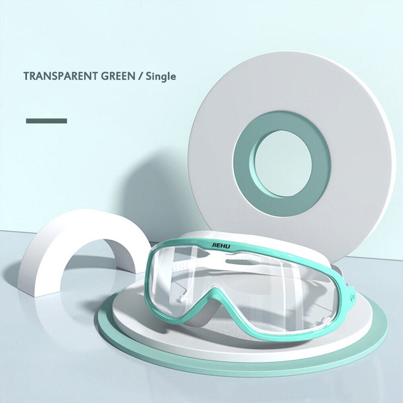 Swimming Glasses Waterproof Anti-fog Adults Diving Goggles (Clear Green)