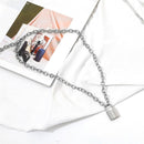 Boho Jewelry Long Chain Punk Choker PadLock Pendant Necklace Collar Statement