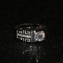 Crystal Ring for Men Engagement Rings Zirconia Wedding Open Rings Jewelry