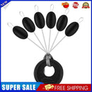 60pcs 10 Group Set Silicone Space Beans Stopper Fishing Bait Float (Black)