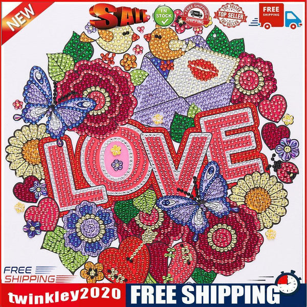 5D Partial Special Shape Drill Diamond Painting Love Mosaic Rhinestone Draw