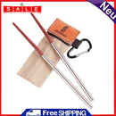 Folding Chopsticks, Tableware for Outdoor Camping Picnic Chopsticks (Brown)