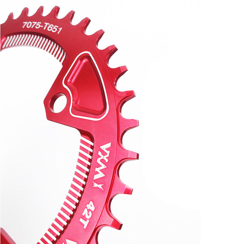 VXM 104BCD 40T/42T MTB Bike Narrow Wide Chainring Single Speed (Red 40T)