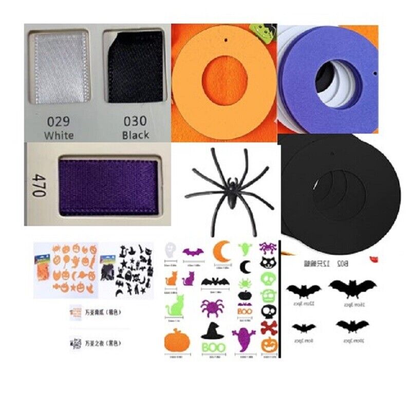 12 sets of Halloween garland decoration 12 garlands 12 ribbons 20 spider