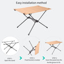 Foldable Camping Table-Fishing Aluminum Lightweight Folding Table (Khaki) Newly