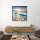 Full Embroidery Kits Seaside Sunset 11CT Stamped Needlework Home Decoration