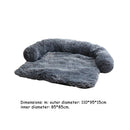Pet Dog Bed Cat House Winter Warm Sleeping Mat Sofa Cushion (Dark Grey M)