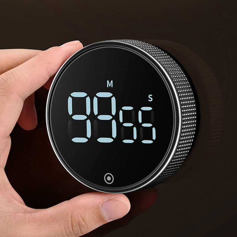 Digital Display Magnetic Rotation Timer Adjustable Electronic Countdown Device