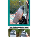 Plastic Water Bottle with Time Marker Sports Leakproof Drink Cup (Grey) Newly