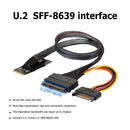 M2TO8639 M.2 M-Key to U.2 Interface Adapter Cable with SATA 15P Female Connector