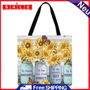 Jumpcar Sunflower and Butterfly Shopping Bag, Printed, Large