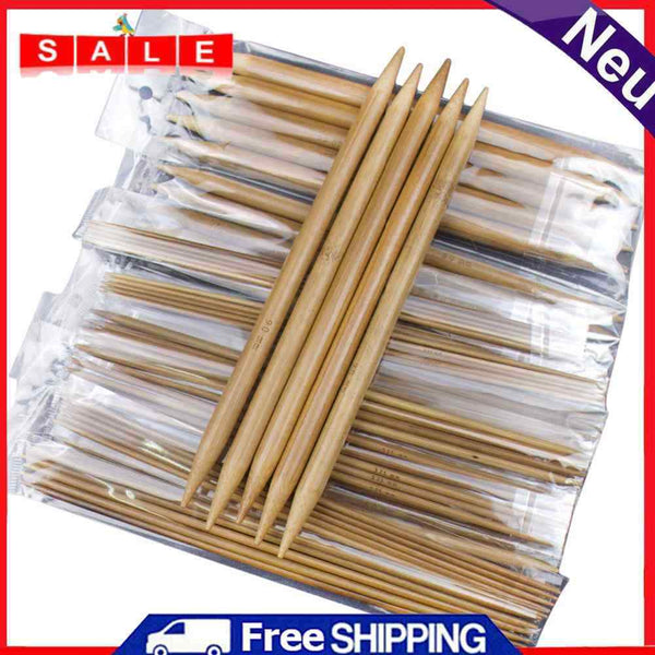 75pcs Bamboo Crochet Hook Carbonized Double Tips Carbonized Bamboo Str
