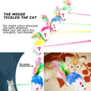 Soft Plush False Mouse Cat Toys Colorful Feather Funny Playing Toys for Kit
