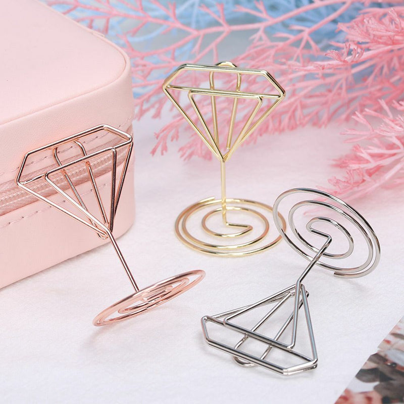 Desktop Decoration Place Card Clamps Stand Photos Clips Table Numbers Holder