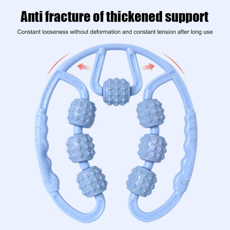 Trigger Point Relieve Muscle Roller Calf Leg Arm Pilates Massager (Blue) Newly