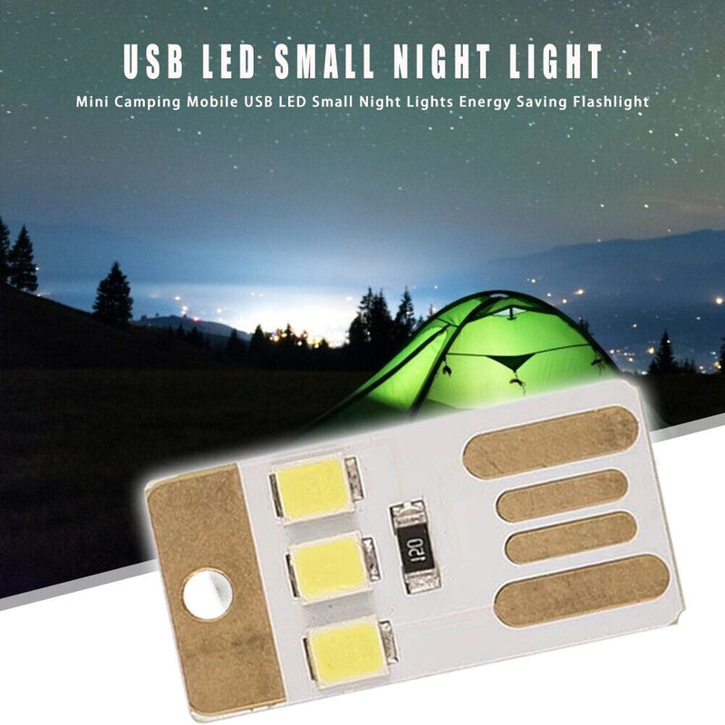 Outdoor Camping Mini LED Lights Energy Saving Rechargeable Lamp (5pcs) Newly