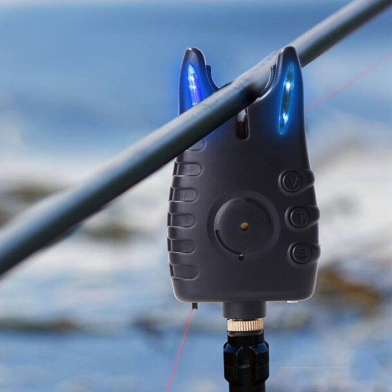 LED Fishing Bite Alarm Adjustable Tone Volume Carp Fishing Tackle (Blue) Newly