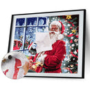 Santa Oil Paint By Numbers Canvas Christmas Drawing DIY Coloring Picture for Kid