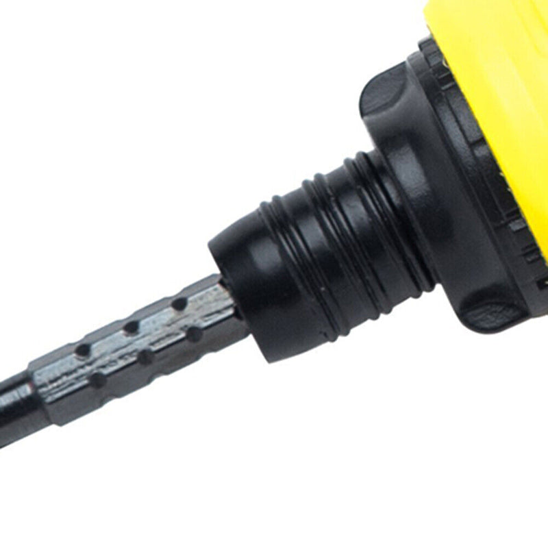 Dual Purpose Slotted Phillips 2 in 1 Mini Ratchet Screwdriver Tool (Yellow)