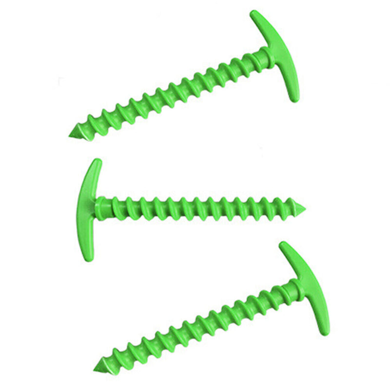 10pcs 14.5cm Camping Tent Ground Peg Nylon Canopy Awning Fixed Nail (Green)