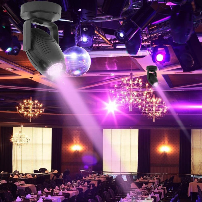 5pcs LED Stage Spotlight 85-265V 360 Degree KTV Bar Spot Beam Lamp(Purple)