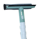 Glass Wiper 2 Side Window Bathroom Cleaning with Water Spray Bottle (Green)