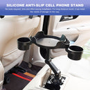Vehicle Organizer for Drinks Rotation Function Convenient Tray with Cup Holders