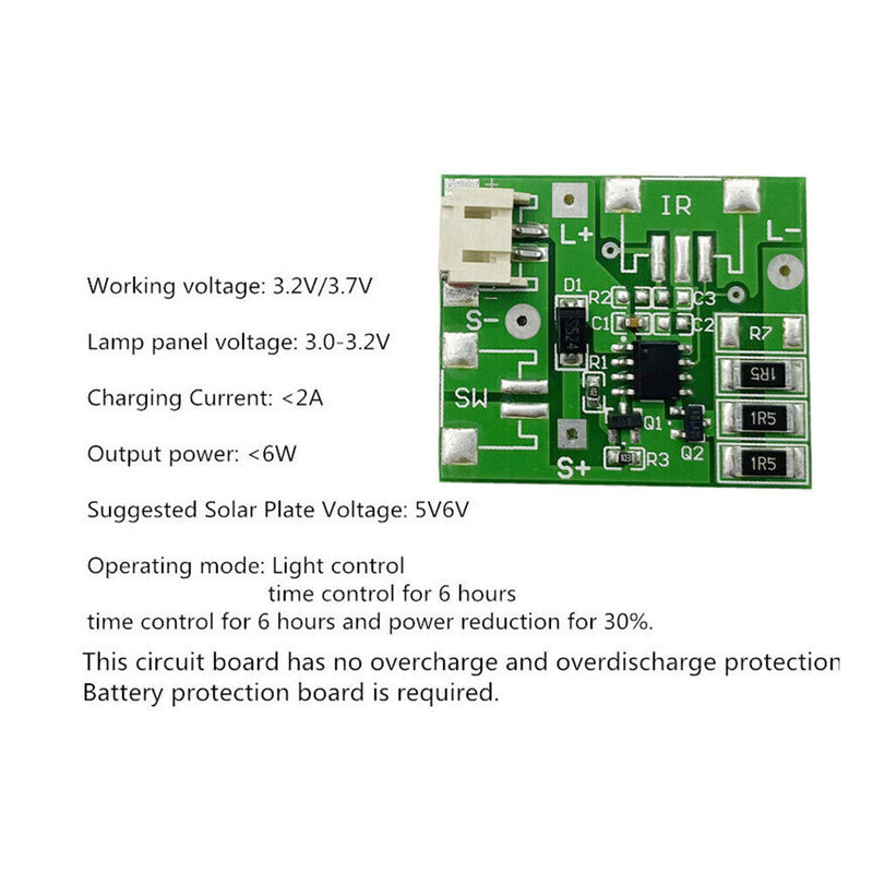 Solar Lamp Spotlight 3.7V Circuit Control Board Smart Outdoor LED Light Panel