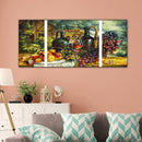 3 Panels Table Fruits Wine Oil Paint By Numbers Kits DIY Handpainted on Canvas