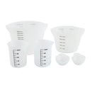 6pcs Silicone Non-Slip Crafting and Craft Tool Measuring Mug Set