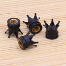 2pcs Crown Shape Car Bike Tire Air Valve Stem Cap Wheel Tyre Stem Dust Covers