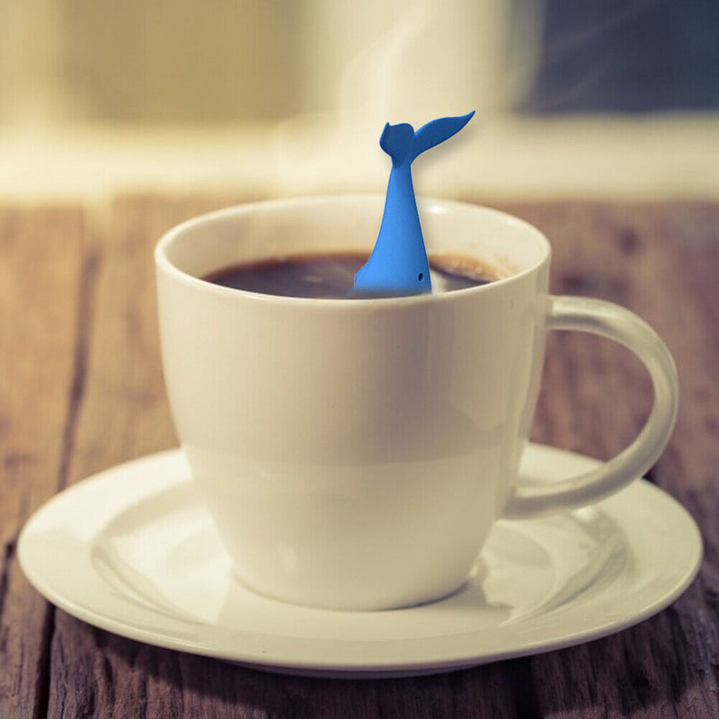 Reusable Whale Shaped Tea Strainer Kitchen Silicone Coffee Filter Infuser Newly