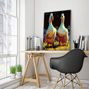 Oil Paint Chicken And Duck By Numbers Coloring Picture Digital
