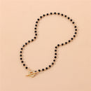 Women Crystal Bead Clavicle Jewelry Choker Chain Collar Necklace Buckle Flower
